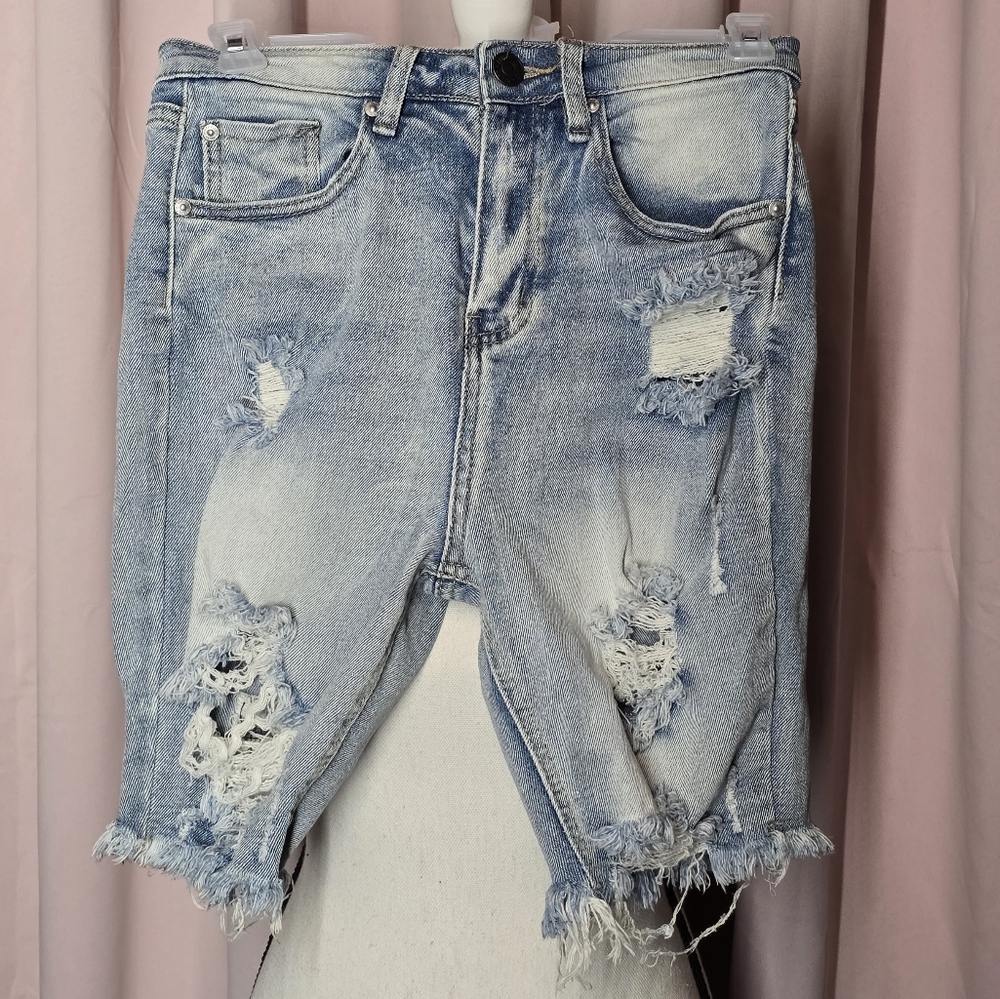 Distressed Bermuda Shorts